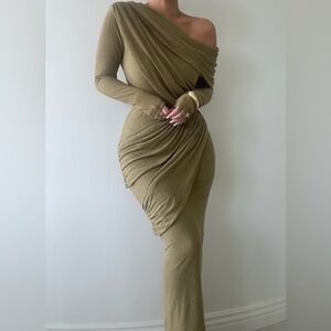 JLUXLABEL One-Shoulder Bodysuit and MAXI Skirt